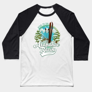 Arapahoe Basin Utah skiing logo Baseball T-Shirt